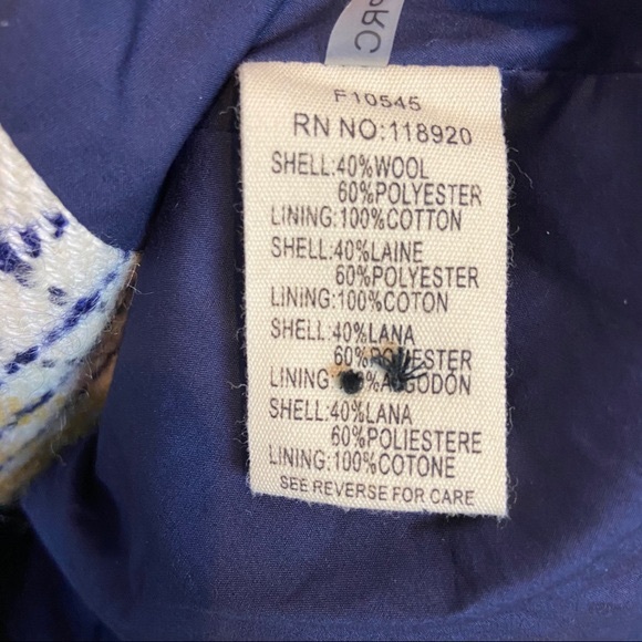 FRNCH Anthropologie Wool Blend Mustard Plaid Coat - Picture 5 of 5